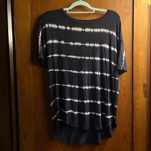 Dark Navy Tie-Dye Tunic Tee | Size Small | NWT